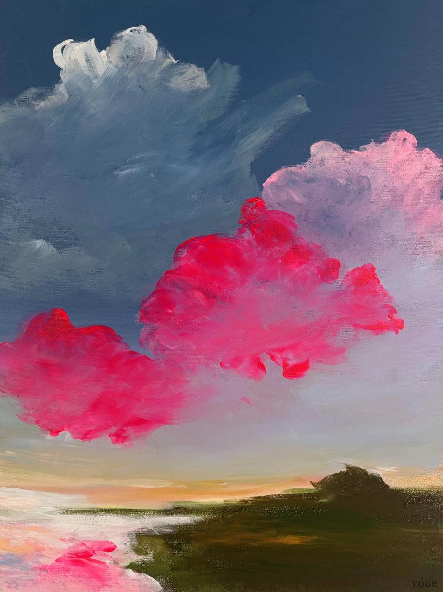 Twin clouds – original landscape painting by Steen Foege